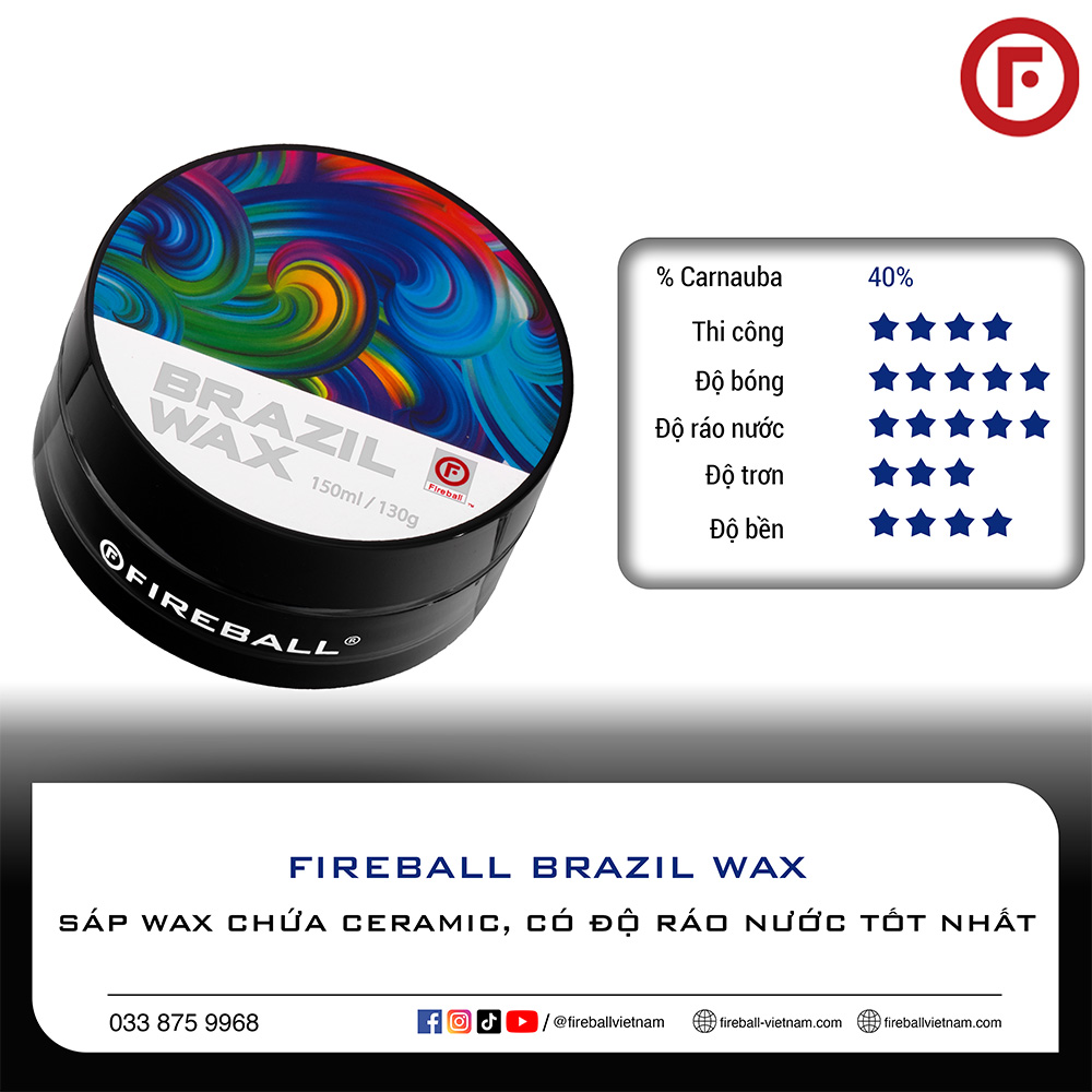 Sáp Ceramic Wax Phủ Bóng - New Brazil Wax (Paste Wax)