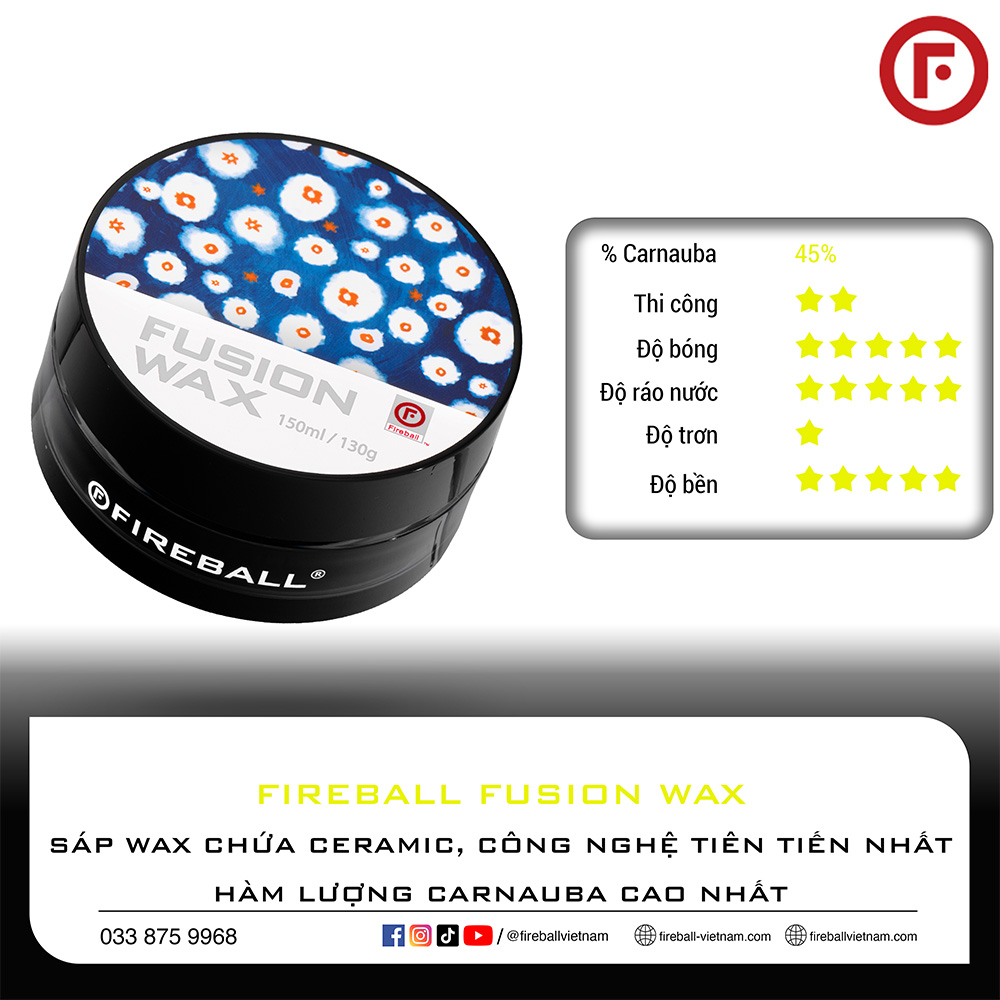 Sáp Ceramic Wax Phủ Bóng - Fusion Wax (Paste Wax)