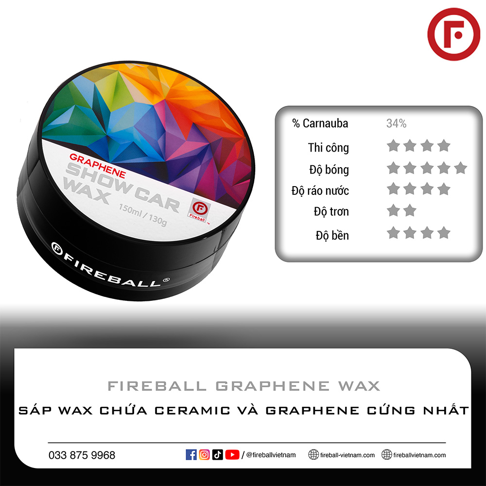 Sáp Ceramic Wax Phủ Bóng - Graphene Wax (Show Car Wax)